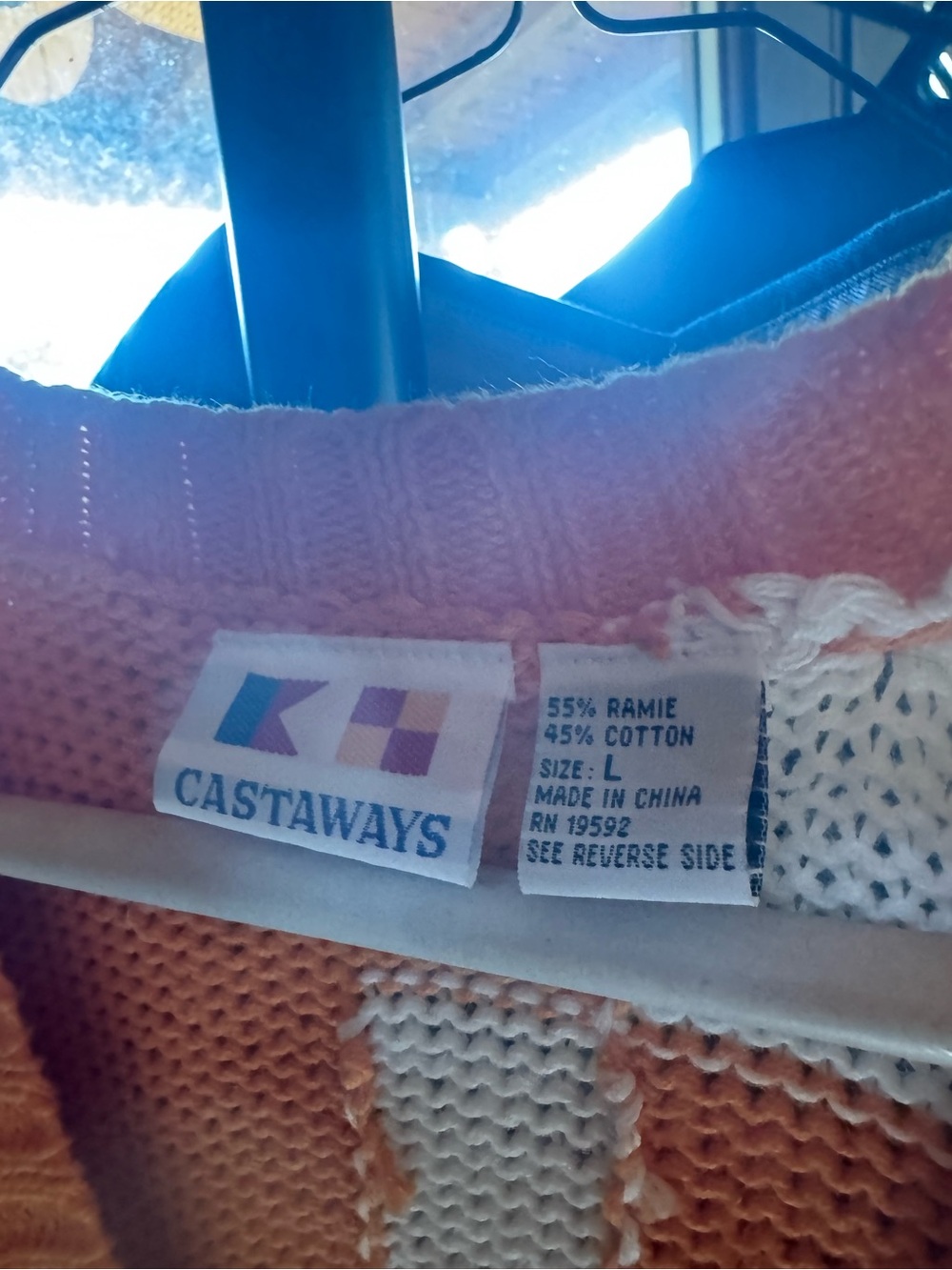 Vintage Orange & White Knit Vest TN VOLS EUC - Picture 3 of 3